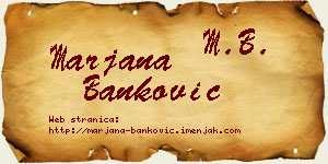Marjana Banković vizit kartica